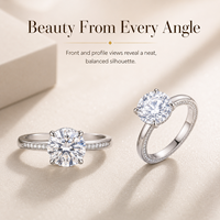 Nouvelles bagues tendance en argent sterling 925 plaqué moissanite, bagues de fiançailles, de promesse et de mariage pour femmes