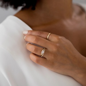 Minimalist Stacked <b>Ring</b> Set With Micro Set Zircon For Women Index <b>Finger</b> Everyday Wear Jewelry - Product Image 2
