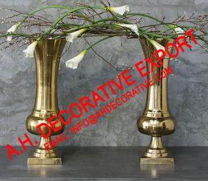 Vase à fleurs en métal de taille Standard 1 pièce, Pot de fleurs décoratif pour la maison et mariage pour fêtes de fiançailles - Product Image 3