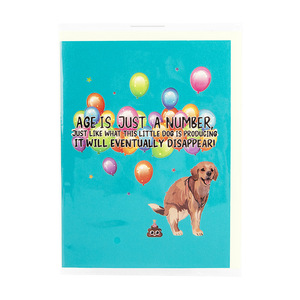 Divertente Biglietto d'Auguri 3D Pop-Up con Golden Retriever, Cartolina Umoristica con Scherzo di Età, Biglietto di <span class=keywords><strong>Compleanno</strong></span> Originale - Product Image 3