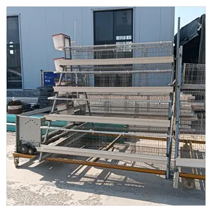 Brand new hot galvanized cages A type layer rooster chicke 4 tires battery chicken cage from China