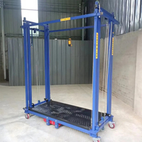 Échafaudage Électrique 320KG 3M Plateforme de Levage Portable avec Stabilisateurs Plateforme d'Échafaudage Mobile