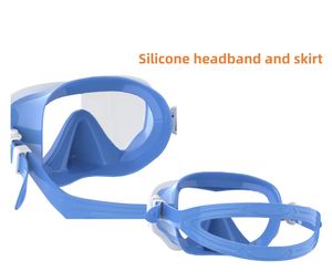 बच्चों के दो टुकड़े स्कूबा डाइविंग सेट, एंटी-फॉग ग्लास लेंस के साथ स्नॉर्कलिंग सांस लेने वाली ट्यूब और स्विमिंग मास्क - Product Image 4