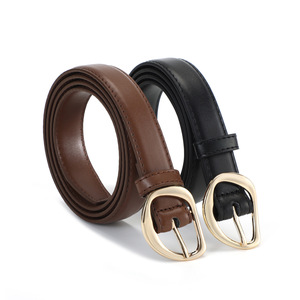 Merlad Genuine Leather Belt Black Cow Hide Rectangular Alloy Buckle Women's Waist Accessory Leisure Style Durable - Product Image 5