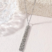 Colliers personnalisés en acier inoxydable avec verset religieux islamique arabe Allah Ayatul Kursi pour homme et femme