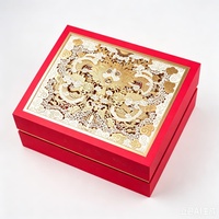 Boîte rigide carrée personnalisée avec couvercle et base, pelliculage brillant, estampage à chaud 3D, cadeau de fin d'année, matériaux recyclés, impression 3D, portable