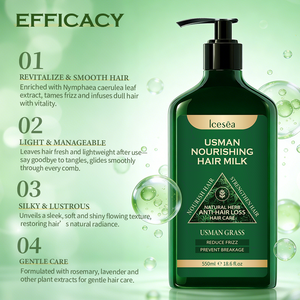 Acondicionador Capilar Usman Grass 550ml, Anti-Frizz, Anti-Rotura, Suavizante, Leche Capilar OEM - Product Image 4