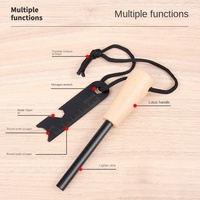 Allume-feu en bois avec manche, allume-feu portable, outil de survie en plein air, outil de camping essentiel, bâton de magnésium modèle
