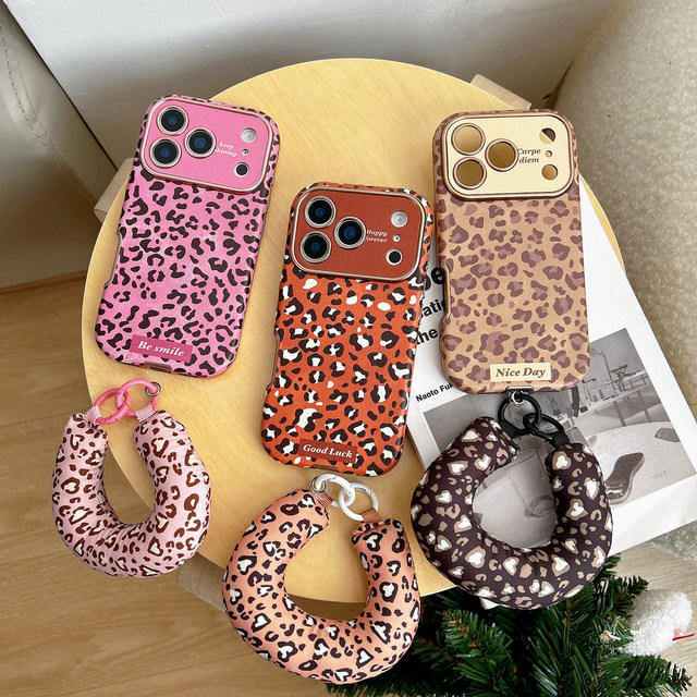 Fashion for iphone 17 16 15 14 13 Pro Max Leopard Print Mobile Phone Case Leather Protective Cover Fashion Daily Durable