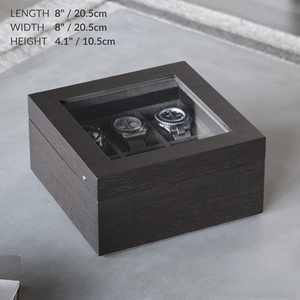 Caja <span class=keywords><strong>de</strong></span> reloj <span class=keywords><strong>de</strong></span> madera <span class=keywords><strong>de</strong></span> lujo con tapa <span class=keywords><strong>de</strong></span> cristal, 6 ranuras, estuche <span class=keywords><strong>de</strong></span> almacenamiento <span class=keywords><strong>de</strong></span> madera oscura, organizador cuadrado, soporte <span class=keywords><strong>de</strong></span> exhibición <span class=keywords><strong>de</strong></span> joyas - Product Image 2
