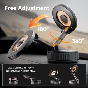 Soporte Magnético para Teléfono con Ventosa de Vacío e Inyección 360 °   Soporte Giratorio Plegable para Teléfono Móvil para el Tablero del Automóvil, Escritorio o Espejo - Product Image 2