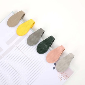 Hongbo Tốt Nhất Người Bán 24-Màu Saffiano Epi Da Từ Bookmark A6 Văn Phòng Phẩm Quà Tặng Cho Cuốn Sách Trang Và Nhẫn Ngân Sách Chất Kết Dính - Product Image 4