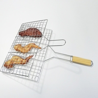 Panier à griller pour poisson Panier à griller en métal portable pliant pour poisson légumes crevettes