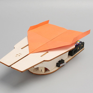 Porte-avions en <span class=keywords><strong>bois</strong></span>, catapulte à avion, technologie, petit modèle, expérience scientifique non scientifique pour enfants, jouets éducatifs, école primaire - Product Image 5