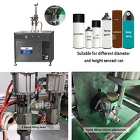Machine de remplissage pneumatique semi-automatique pour aérosols, 2 têtes, haute efficacité, durable, pour emballage plastique, liquides et huiles, prix usine