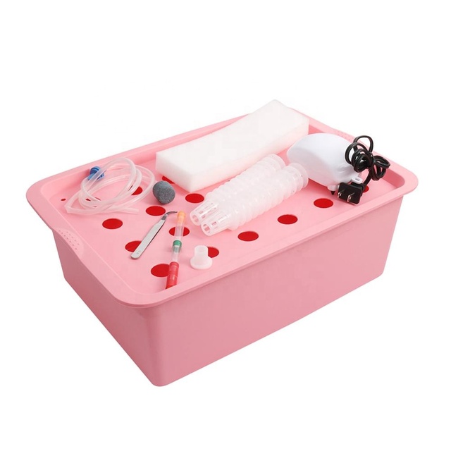 24 Cell Hydroponic Soilless Nursery Box With Air Pump Hydroponic System Plant Seedling Soilless Cultivation Growing Box