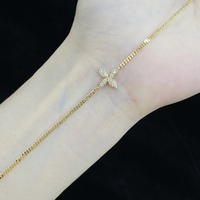 Expédition rapide Style européen et américain bijoux de mode 18K or chanceux quatre feuilles trèfle bracelet à breloques pour femmes accessoires