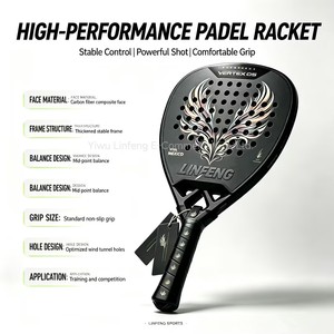 Raqueta de Pádel de Fibra de Carbono 3K Más Vendida, Forma de Diamante, Palas de Pádel, Raqueta de Pádel, Equipo Deportivo Portátil, Precio de Fábrica - Product Image 3