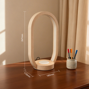 Lampe de Chevet LED Rechargeable en Bois, Mini Lampe de Table Intelligente avec USB pour Lecture, Décoration de Chambre, Protection des Yeux - Product Image 5