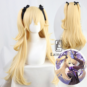 Pour Genshin Impact Venti Keqing Barbara Diluc Kaeya <span class=keywords><strong>Noelle</strong></span> Ambre Cosplay Perruques Résistant À La Chaleur Cheveux Synthétiques Anime Inspiré - Product Image 4