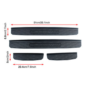 4 pezzi di copertura nera della piastra di ingresso delle protezioni del davanzale della porta adatta per Jeep Gladiator 2020 accessori per 4 porte - Product Image 3