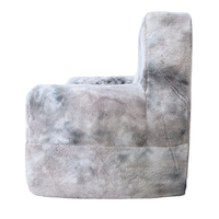 Fauteuil pouf moderne en fausse fourrure de haute qualité, doux et confortable, pour salon, meubles sur mesure, vente en gros
