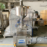 Machine de remplissage semi-automatique verticale à buse unique pour liquide, pâte, huile et parfum avec chauffage et mélange