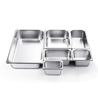 Bac Gastronorme GN en Acier Inoxydable Standard NSF, Conteneur Alimentaire pour Hôtels et Restaurants