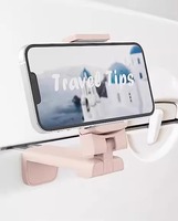 Nouveau 360 Rotation Réglable Portable Voyage Support De Téléphone Portable Avion Support De Téléphone Mobile Support En Vol