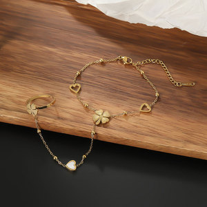Pulseras de Dedo de Acero Inoxidable 316L que No se Deslustran, Chapadas en Oro PVD de 14k y 18k, Cadena de Mano para Novia, Anillo de Pulsera de Diseño para Mujer - Product Image 4