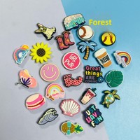 Accessoires Boggbag : Pendentif de sac en plastique avec lettres et fleurs, breloque de baseball, motif dessin animé mignon, pour décoration de sac de plage