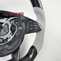 Accessoires Intérieurs de Voiture Personnalisés Volant en Fibre de Carbone Alcantara Mercedes AMG W204 W205 C63 AMG C43 2015-2018