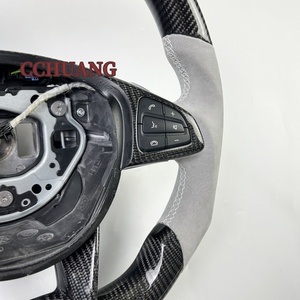 Accesorios Interiores Personalizados para Coche <span class=keywords><strong>Volante</strong></span> de Fibra de Carbono y Alcántara para Mercedes <span class=keywords><strong>AMG</strong></span> W204 W205 C63AMG C43 2015-2018 - Product Image 5