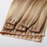 Extensions de cheveux naturels D.S Hair 16-26 pouces avec trame invisible – Prélèvement d'échantillons et couleur personnalisée disponibles en gros
