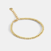 Bracelet Cuban Link unisexe en laiton plaqué or 18 carats, chaîne minimaliste, scintillante, tendance, cadeau, bijoux, accessoire de mode