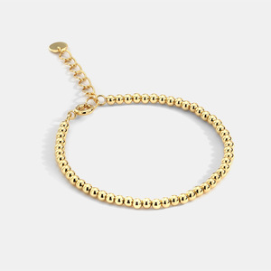 Pulsera de Eslabones Cubanos para Mujer, Cadena de Latón Chapada en Oro de 18K, Joyería Minimalista Brillante, Accesorio de Moda - Product Image 5
