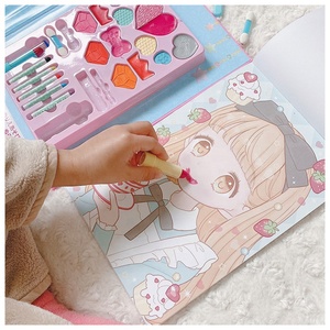 Hot Selling Creative <strong>Princess</strong> Children's DIY <strong>Makeup</strong> Color Manual Drawing /painting <strong>Set</strong> - Product Image 2