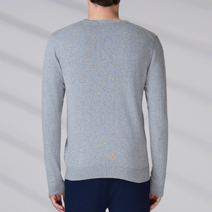 Fabricant de tricots sur mesure, pull en tricot d'automne à manches longues, pull d'hiver à col en V, pull décontracté pour homme - Product Image 6