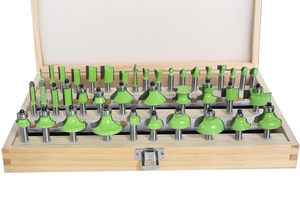 8 mét Shank 40 cái Router bit thiết lập cao preccision K10 Carbide Tipped gỗ Cutter <span class=keywords><strong>Set</strong></span> 2 sáo gỗ trường hợp gói - Product Image 4