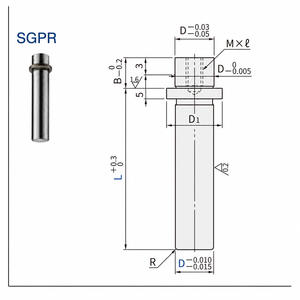 Poteau de guidage à changement rapide D8-25 SGPR, norme JIS, pour matrices de poinçonnage progressif, remplacement <span class=keywords><strong>MISUMI</strong></span> - Product Image 2