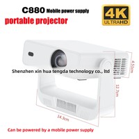 Projecteur LCD portable transfrontalier 720P IMC880 2026 avec 3D intégré, OS Android 14, prise en charge de l'écran sans fil pour téléphone portable, 210 ANSI