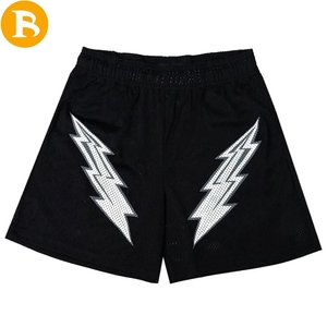 Vente en gros de shorts de basket-ball en polyester à taille élastique avec logo personnalisé pour hommes - Product Image 1