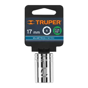 BOX 6 Douille 17 mm, 6 points, entraînement 1/2 po, TRUPER - Product Image 4