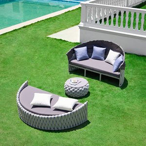 Chaise de <span class=keywords><strong>jardin</strong></span> 2 pièces pour terrasse, cour, imperméable, parasol, convertible, loisirs, vacances - Product Image 1