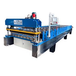 Machine de formage de tôles trapézoïdales à grande vitesse 1025 en gros pour usine, avec moteur, boîte de vitesses, contrôle PLC et découpe hydraulique - Product Image 1