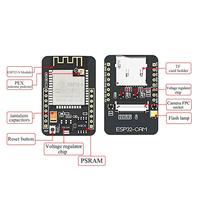 Kamera ESP32-CAM WiFi + Modul Gigi Biru PSRAM 4M Dual-Core 32-Bit Papan Pengembangan CPU dengan OV2640 2MP Modul Kamera Mendukung