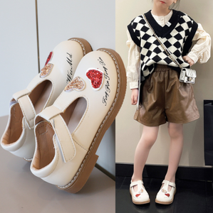 Zapatos de Vestir Casuales en Forma de T de Cuero Sintético, Cómodos para Caminar, Blancos y Negros, para Bebés, Niños y Niñas, en Stock - Product Image 3