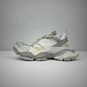 Sneakers Chunky Unisexe de Haute Qualité en Maille Respirante avec Semelle Intermédiaire en EVA et Semelle Extérieure en Caoutchouc, Fermeture à Lacets, Motif Patchwork, Printemps-Été - Product Image 3