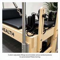 Cadillac de Pilates 3-en-1 en bois massif avec logo de marque personnalisé, lit Reformer et trapèze à tour complète pour studio de yoga commercial CE/SGS