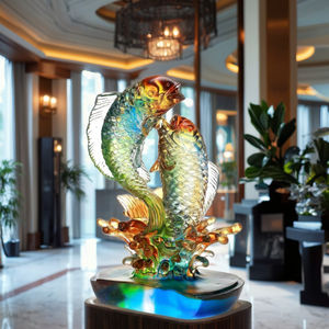 Handmade pha lê hiện đại cá figurine sang trọng Bộ sưu tập cho thiết kế nội thất giáng sinh nhật đảng ủng hộ tinh thể độc đáo - Product Image 2